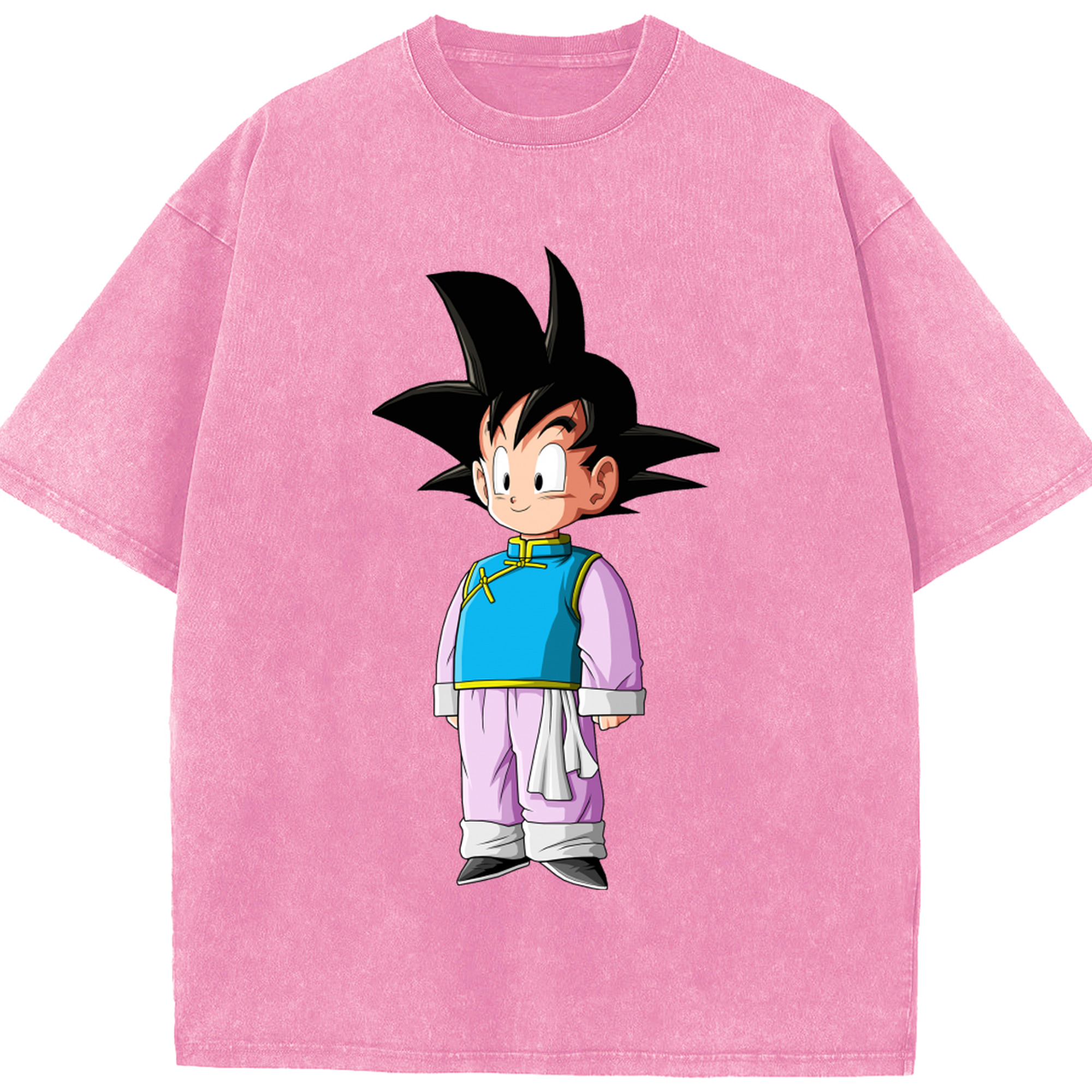 （画像用） ドラゴンボール 孫悟空（そん ごくう）Son Goku カカロット DRAGON BALL Kakarotto 綿100% ヴィンテージ風 半袖Tシャツ（フロントプリント）